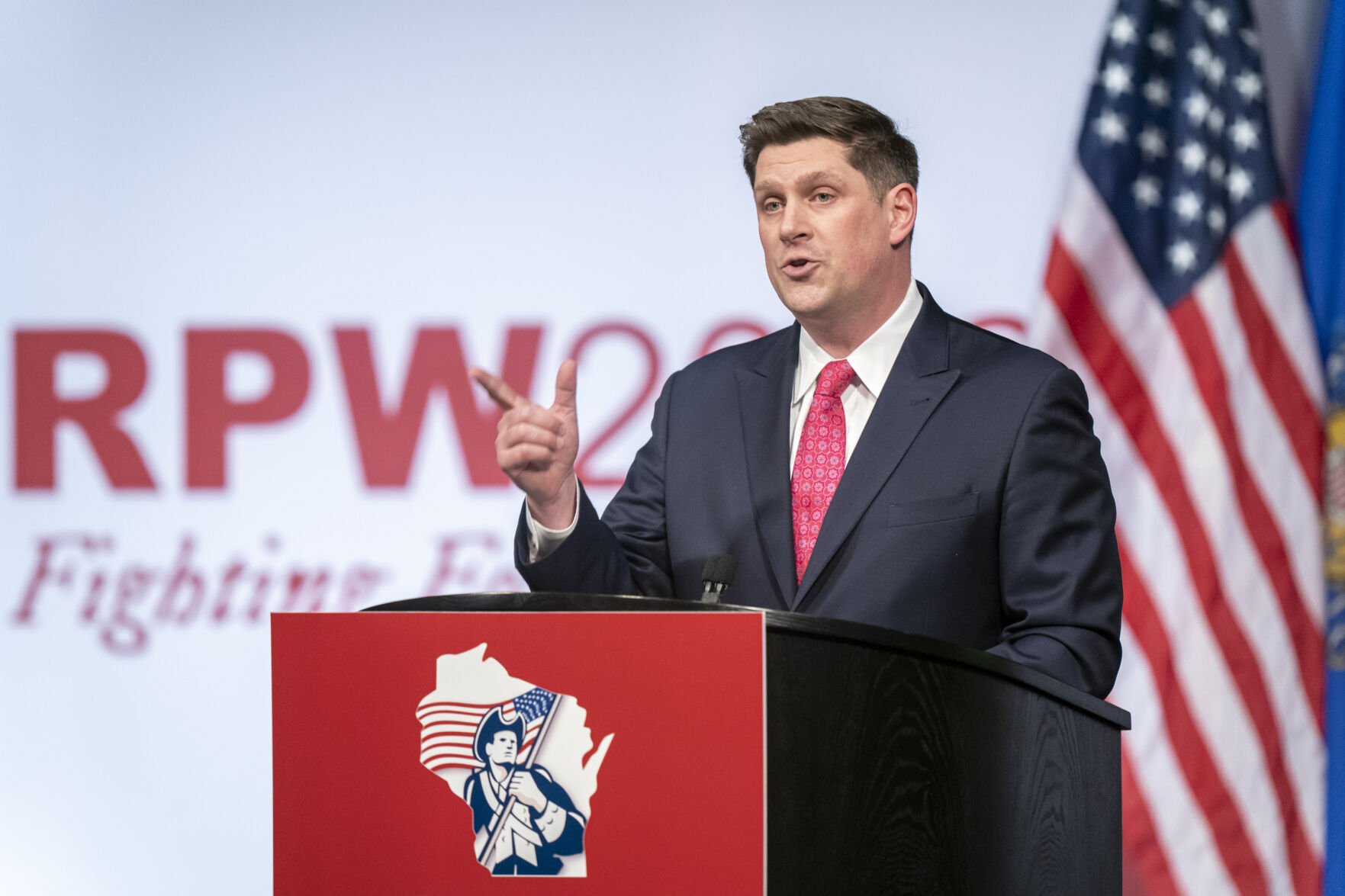 Kevin Nicholson at the 2022 state GOP convention